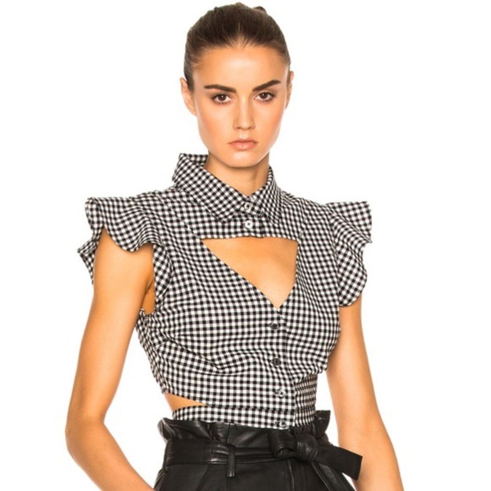 Marissa Webb intermix gingham crop top S